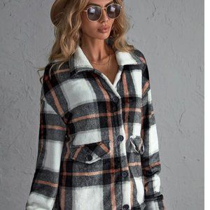 NWT Kensie Fleece Button up Flannel